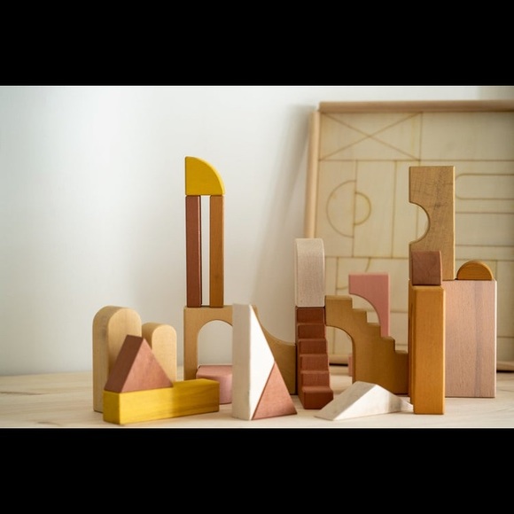 Montessori Wood apartment building blocks - Picture 10 of 12